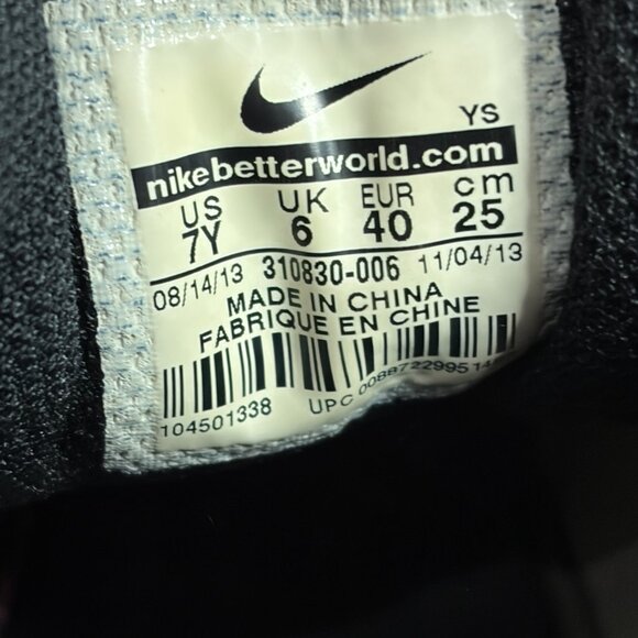 Nike Air Max 95 2013 Women's Black Volt Ice Red Violet Athletic Shoes Size 8.5 - Picture 8 of 8